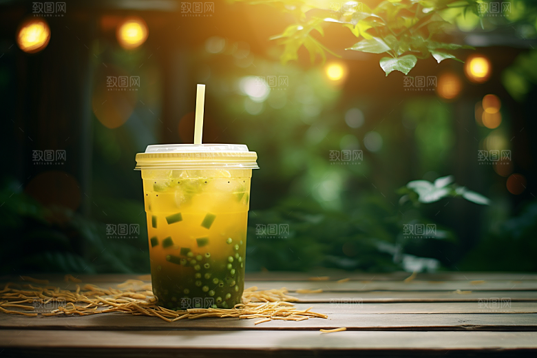 春季奶茶新年春季新品商品模型