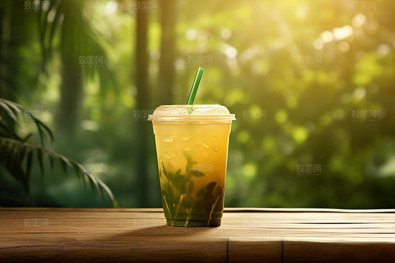 春季奶茶绿茶原叶新茶商品模型