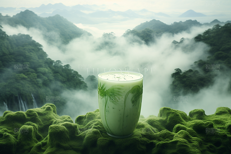 春季奶茶高清美食商品模型