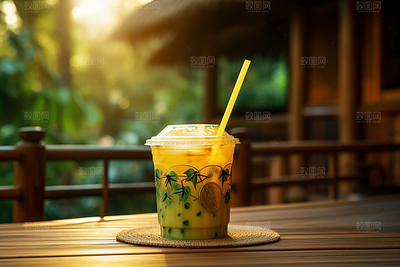 春季奶茶高清新年商品模型