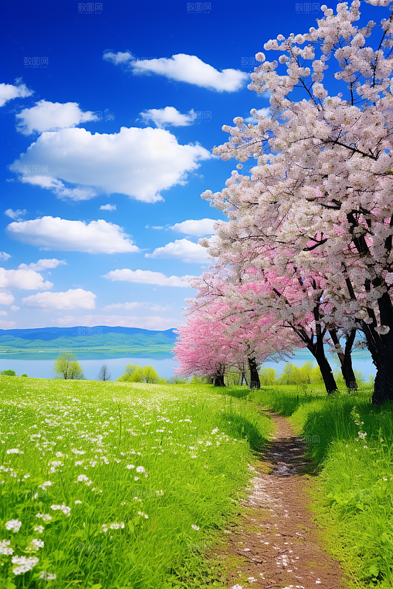 春色风光景色浪漫摄影图