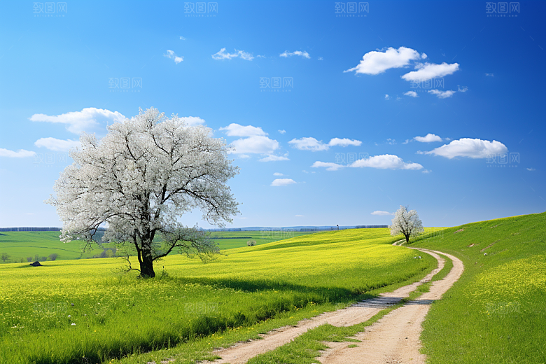 春色风光花卉美景摄影图