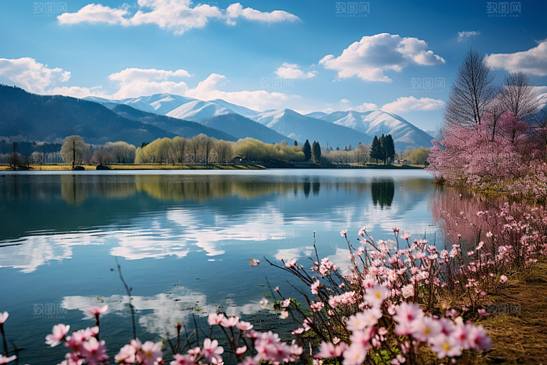 春天风景自然阳光摄影图