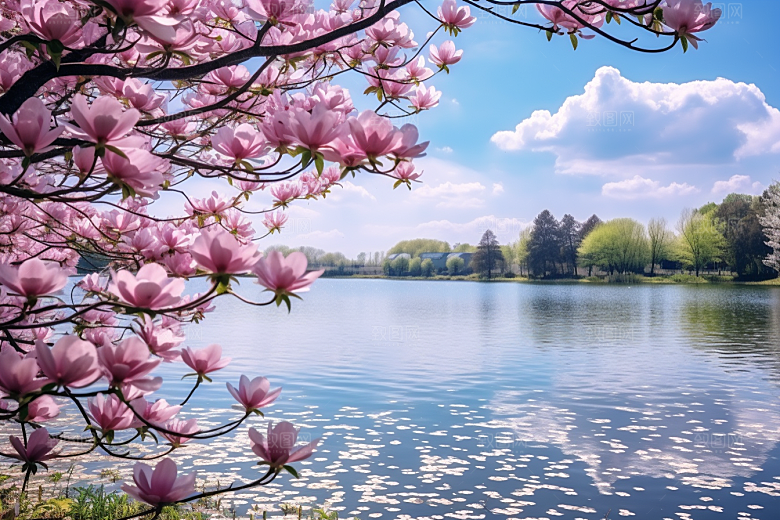 春天风景清新阳光摄影图