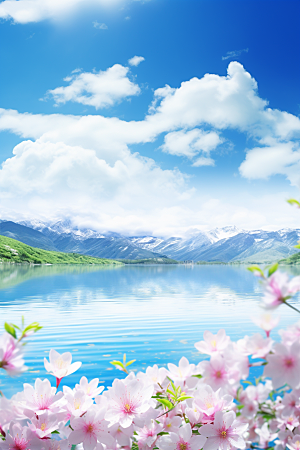 春天风景旅游花草树木摄影图