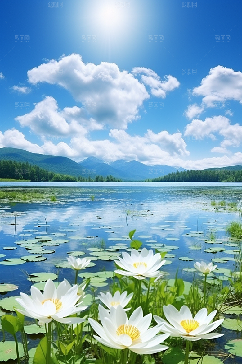 春天风景景色阳光摄影图