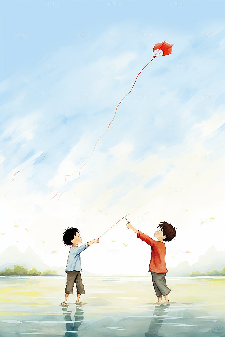 春游出行手绘插画