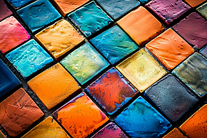 彩绘瓷砖抽象欧式摄影图