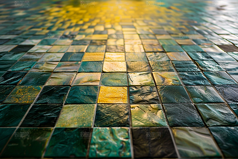 彩绘瓷砖艺术陶瓷摄影图
