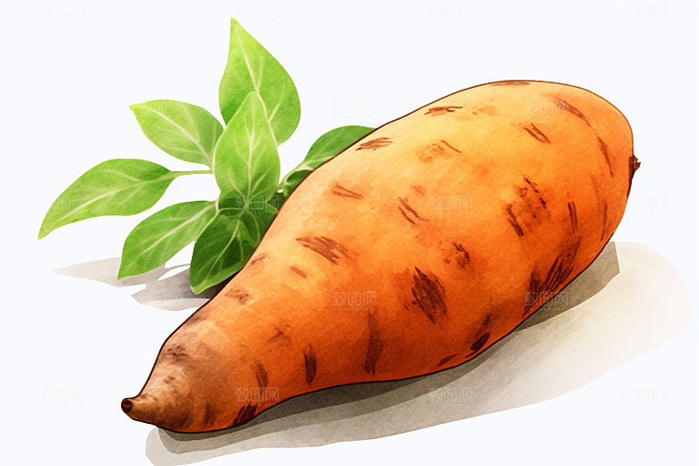 红薯番薯山芋插画