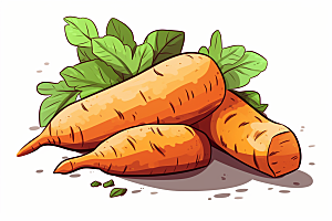 红薯粗粮碳水插画
