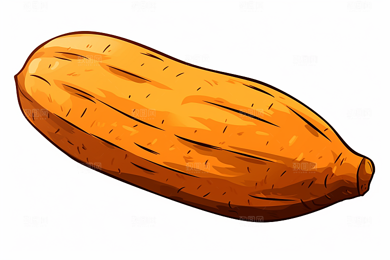 红薯食材番薯插画
