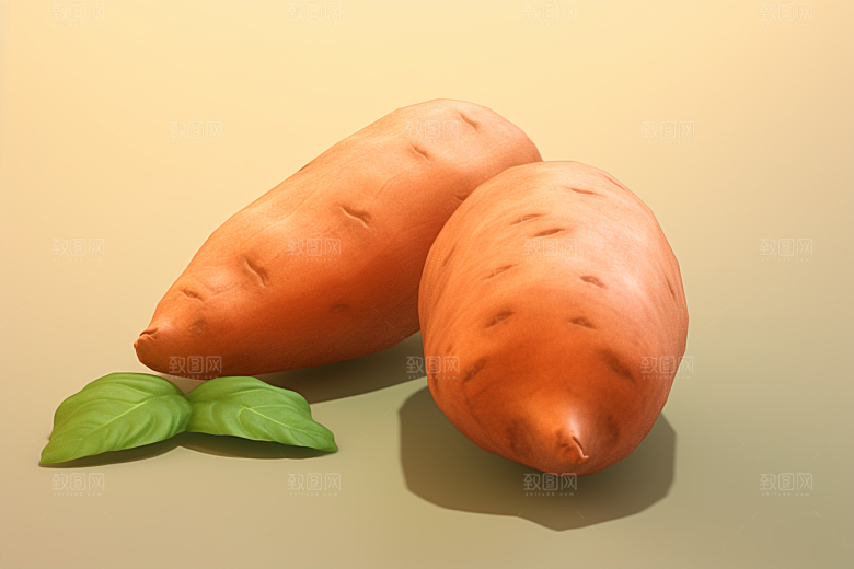 红薯粗粮碳水插画