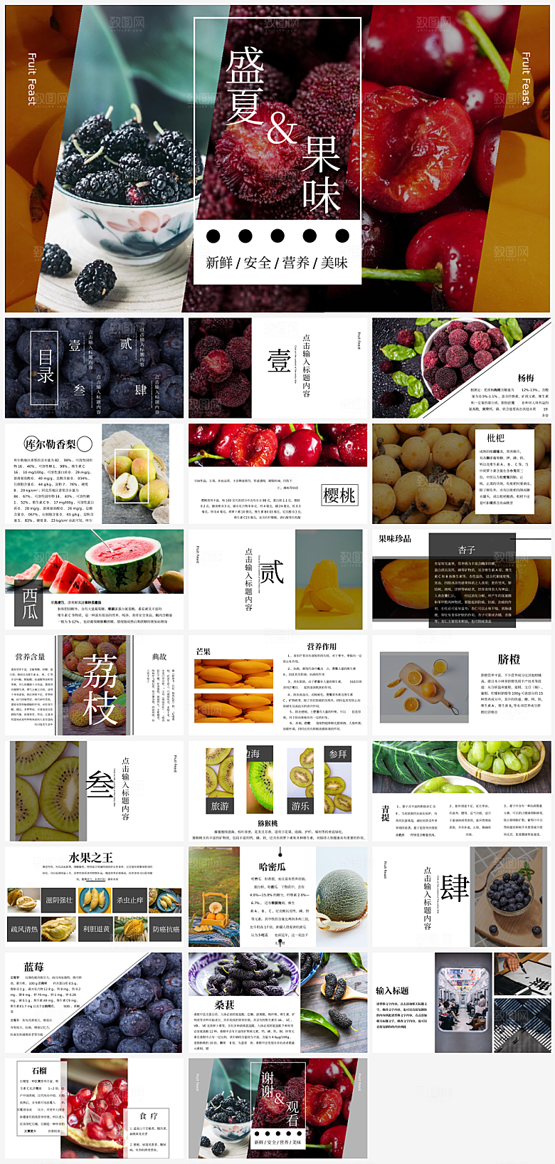 美味美食介绍PPT模板