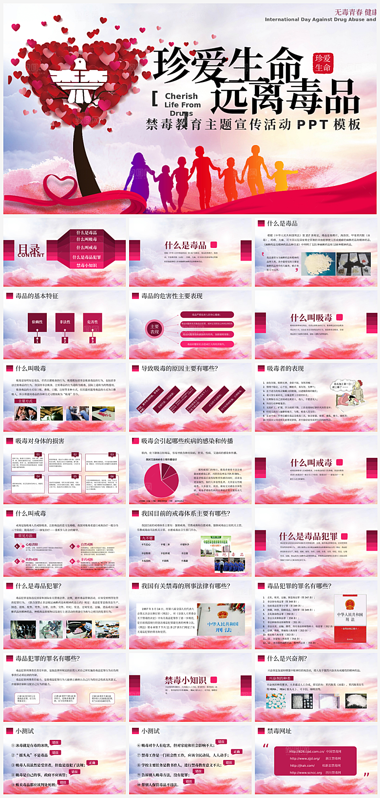 禁毒主题班会PPT模板