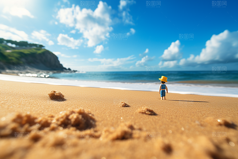 大海沙滩海边度假自然摄影图