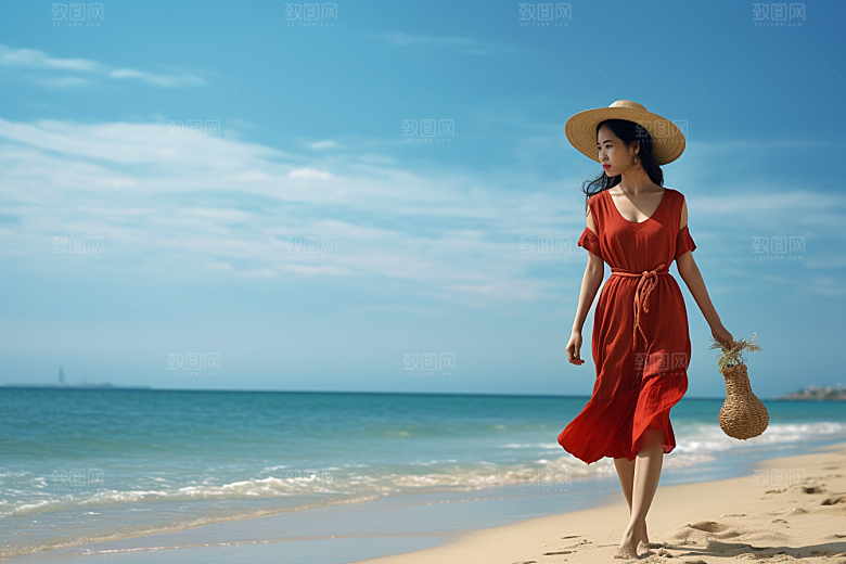 大海沙滩海洋海边度假摄影图