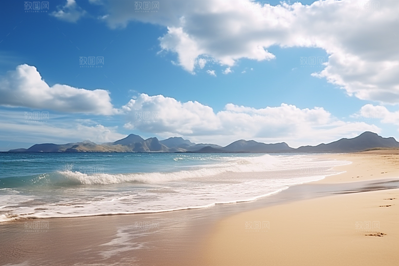 大海沙滩旅游高清摄影图