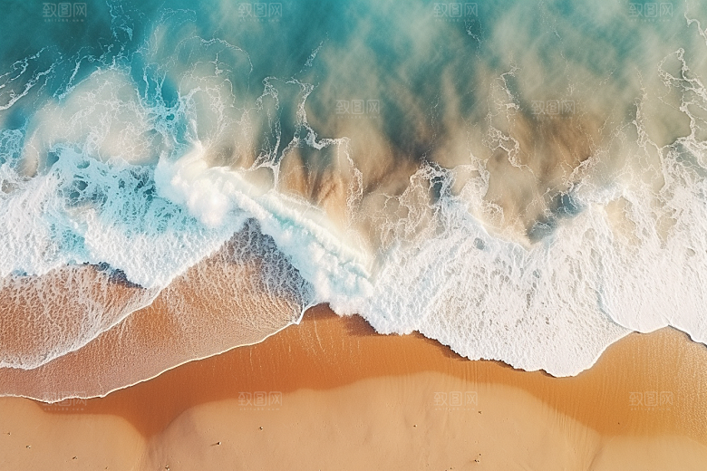 大海沙滩自然旅行摄影图