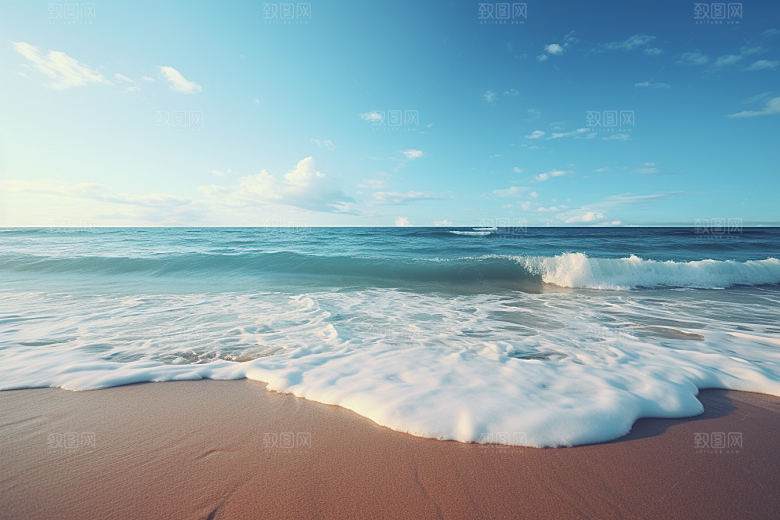 大海沙滩海洋海水摄影图
