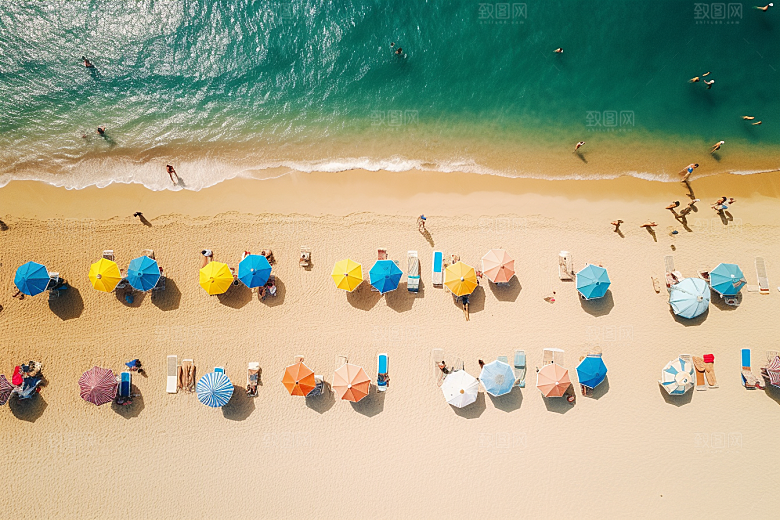 大海沙滩海边度假旅游摄影图