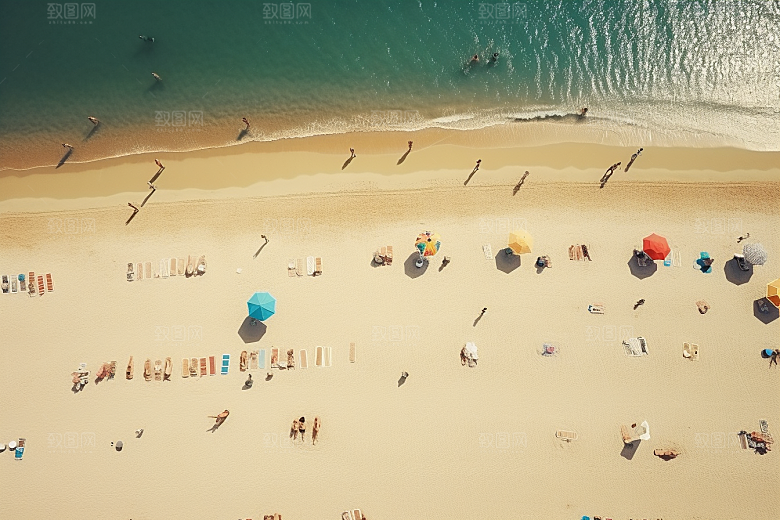 大海沙滩旅行海水摄影图