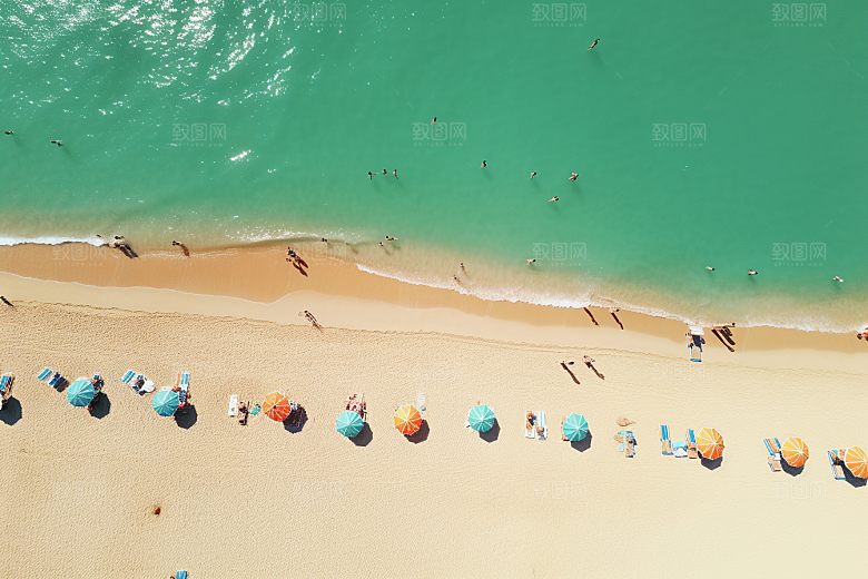 大海沙滩自然旅行摄影图
