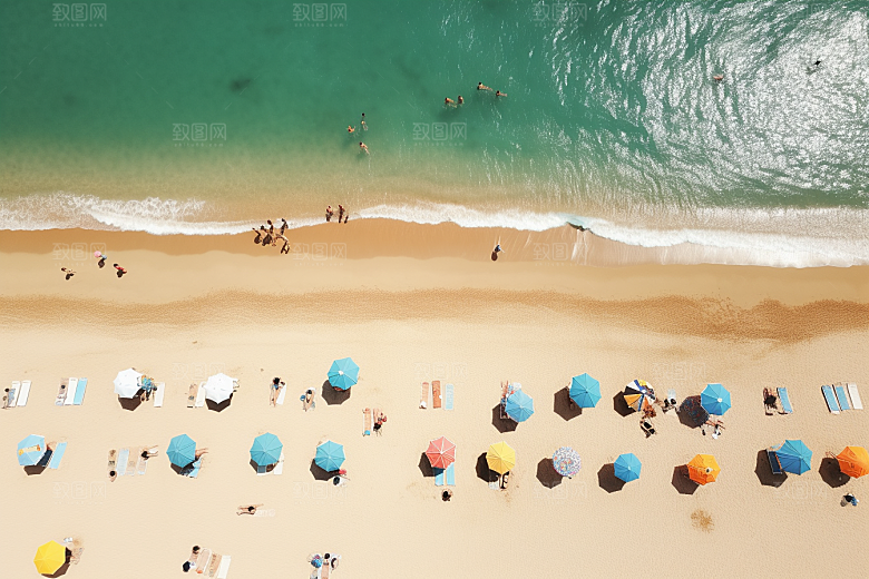 大海沙滩旅行海洋摄影图