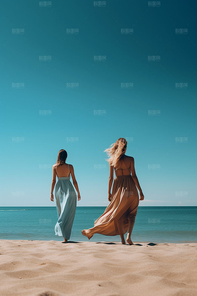 大海沙滩海水海洋摄影图