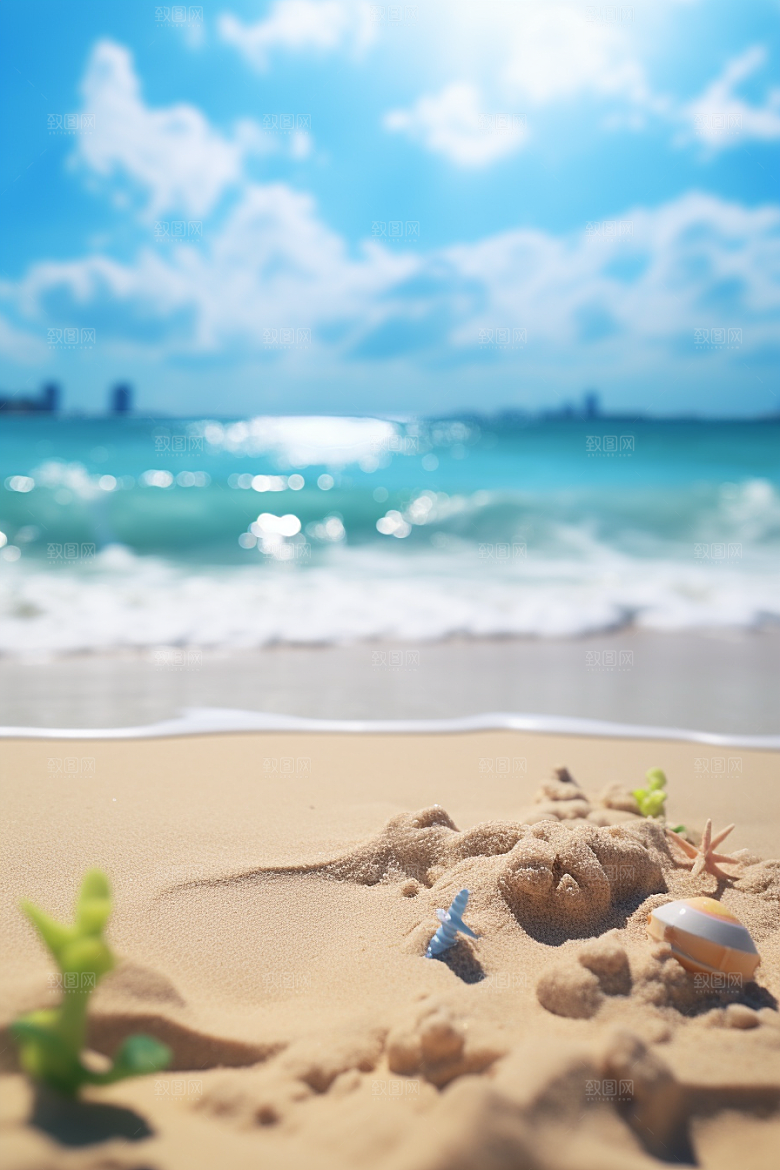 大海沙滩海洋旅游摄影图
