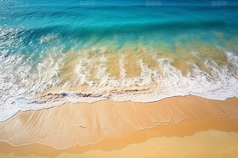 大海沙滩旅行海水摄影图