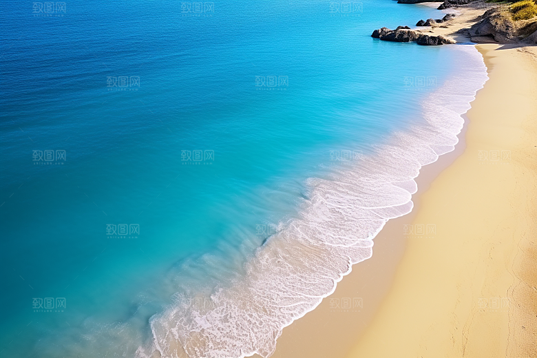 大海沙滩旅行自然摄影图