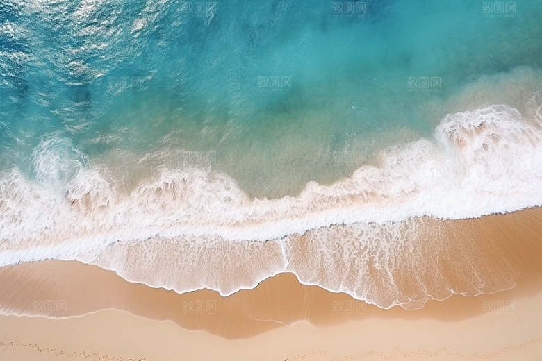 大海沙滩海岸线海边度假摄影图