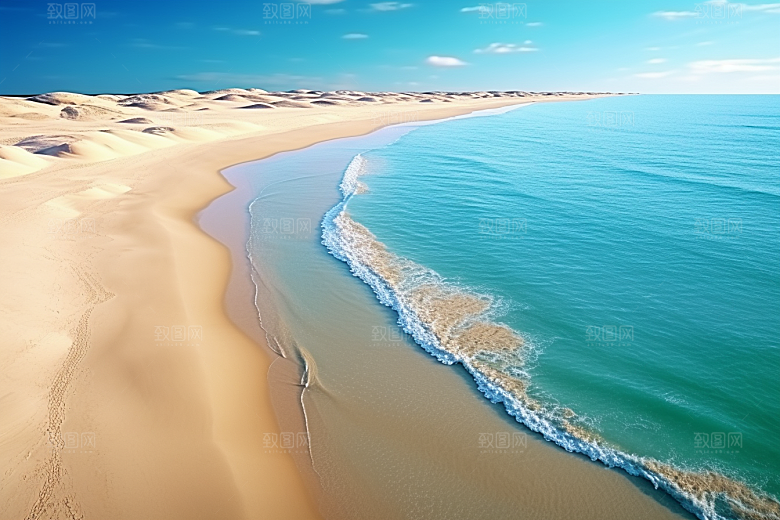 大海沙滩海水旅游摄影图