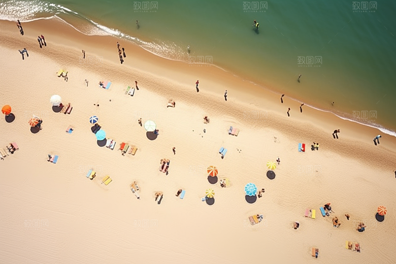 大海沙滩海水海洋摄影图