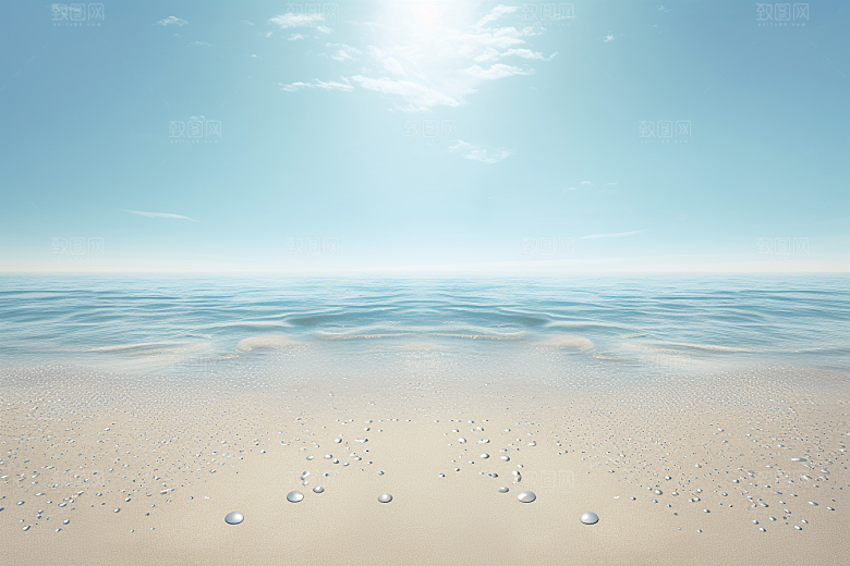 大海沙滩自然海边度假摄影图