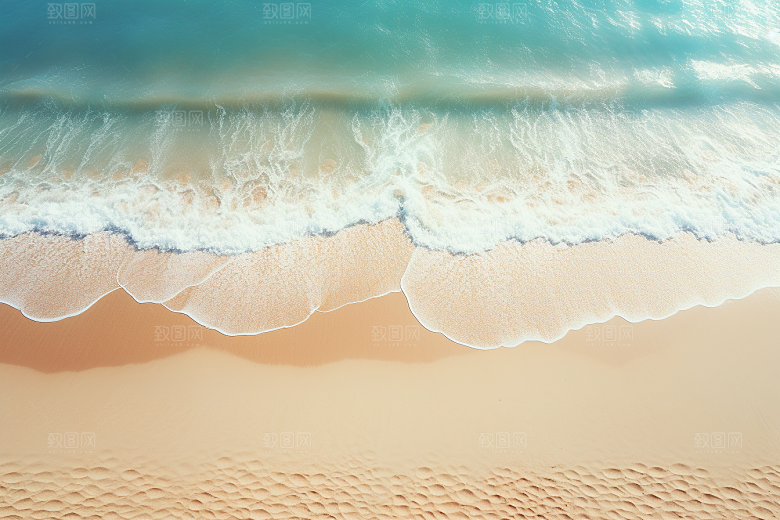 大海沙滩高清旅游摄影图