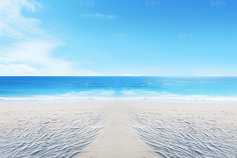 大海沙滩海边度假旅游摄影图