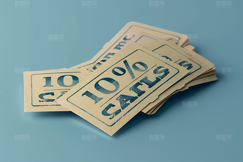 代金券设计感平面设计样机