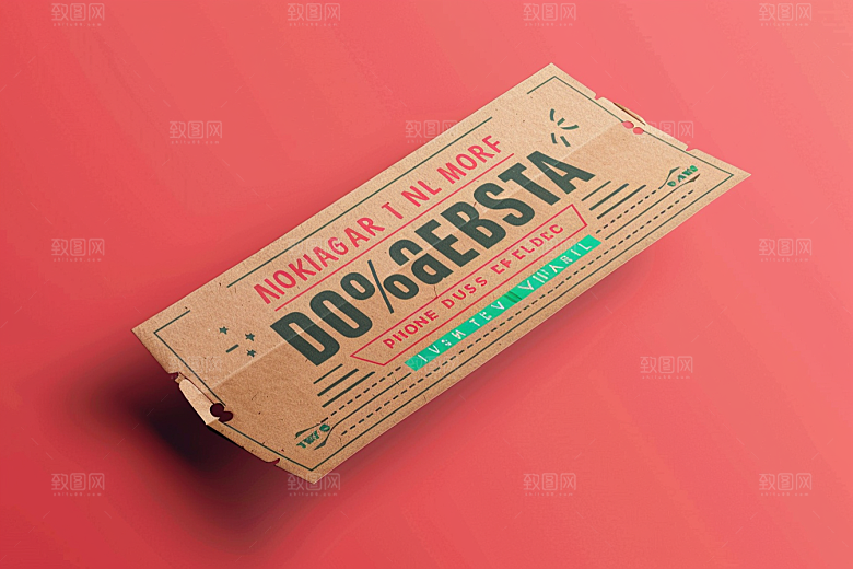 代金券精致卡片样机