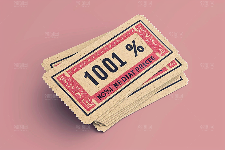 代金券色块卡片样机