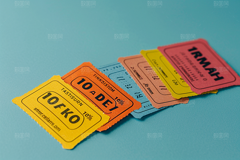 代金券色块几何样机