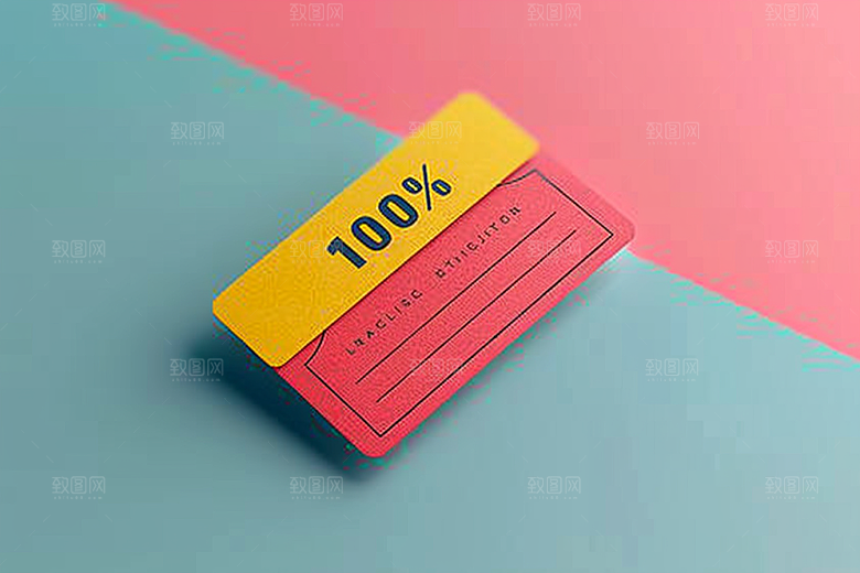 代金券色块几何样机