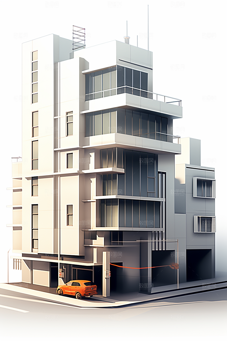平面建筑高清设计感插画