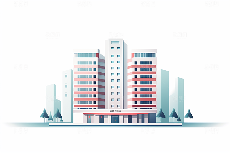 平面建筑设计感高清插画
