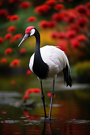 丹顶鹤保护动物高清摄影图