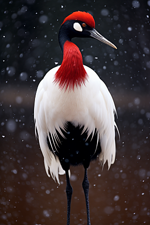 丹顶鹤保护动物高清摄影图
