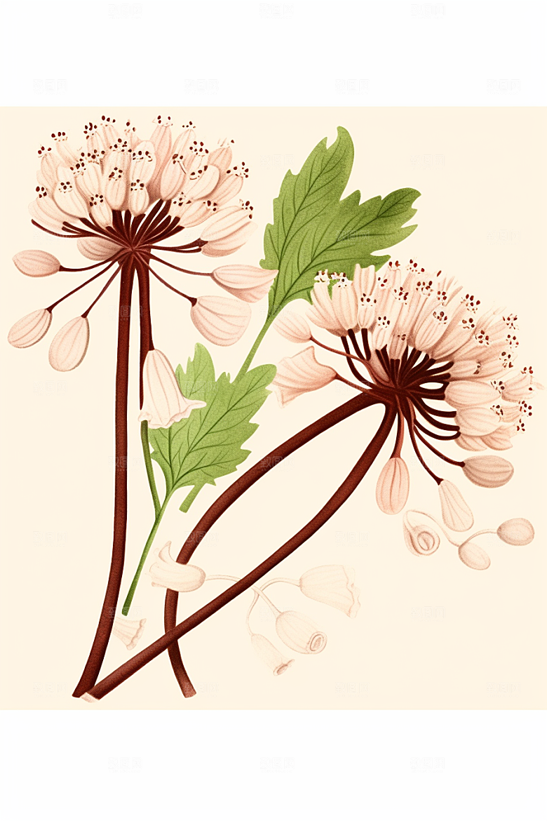 当归医疗药方插画