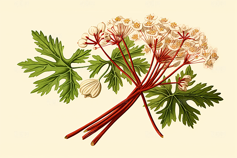 当归植物医学插画