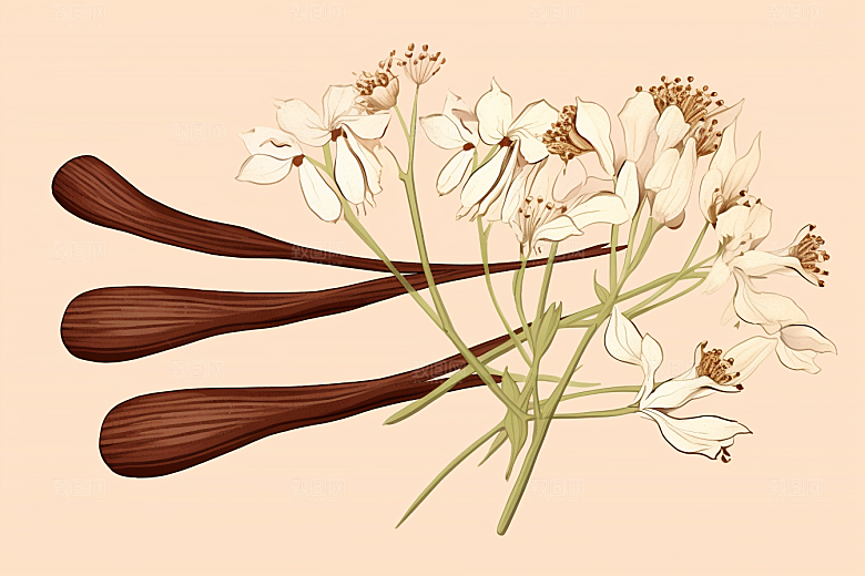 当归保健植物插画